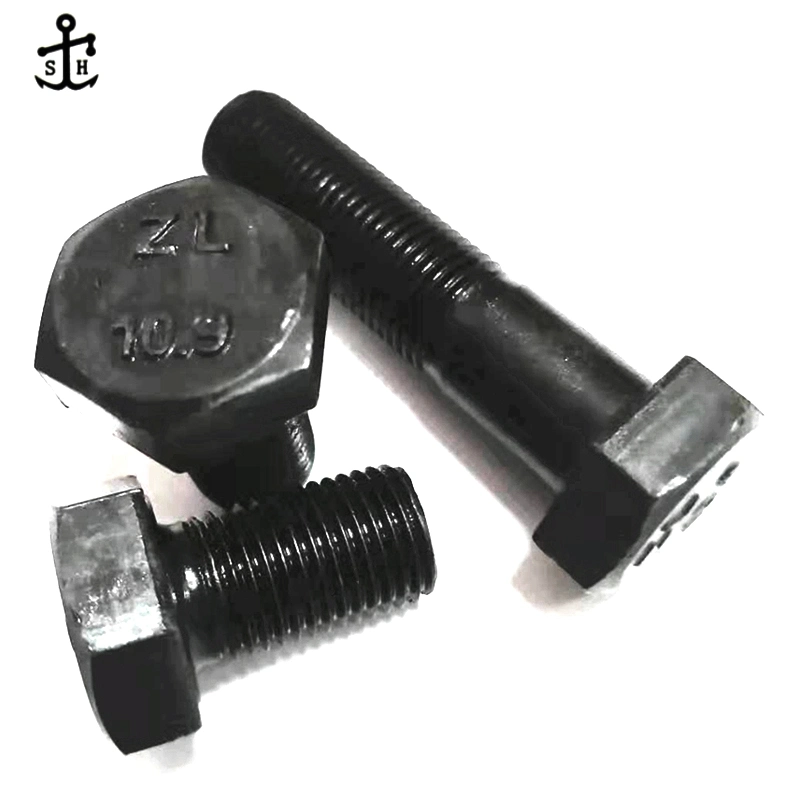 Metal Black Oxidation DIN 931 Hexagon Bolt for Machine Made in China