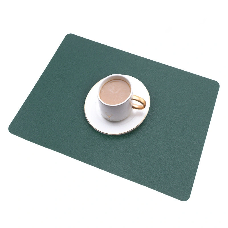 Doule Side PU Leather Mats Custom Size Faux Leather Placemat