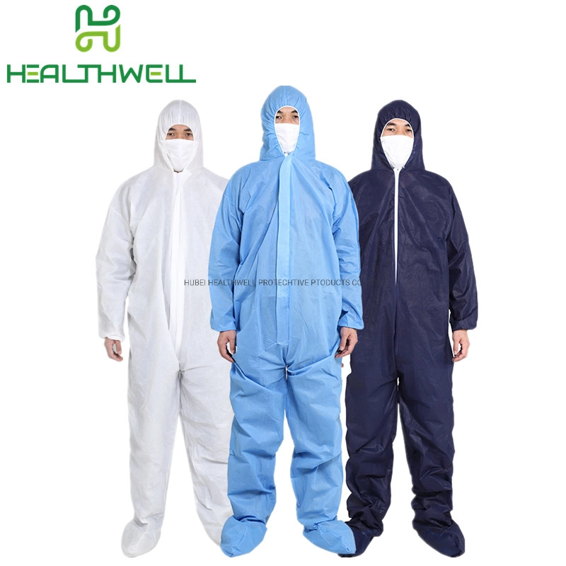 Microroporous 55GSM Protection Paint Spray Suits Safety Work Overalls Disposable Coveralls