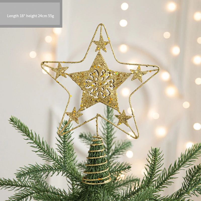 Árvore de Natal criativa Acessórios Star Christmas Tree Top Decoration Luxury