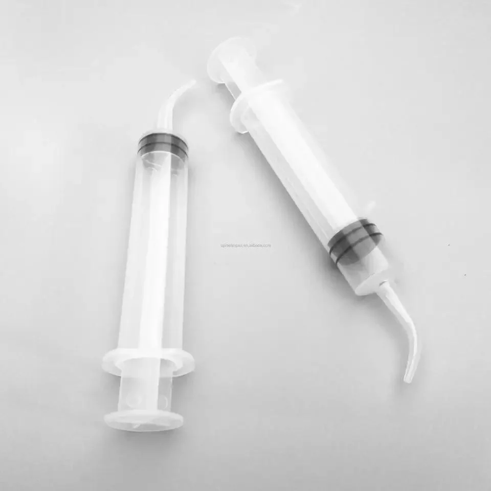 12ml Dental Disposable Irrigation Syringe Curved Tip Impression Syringes