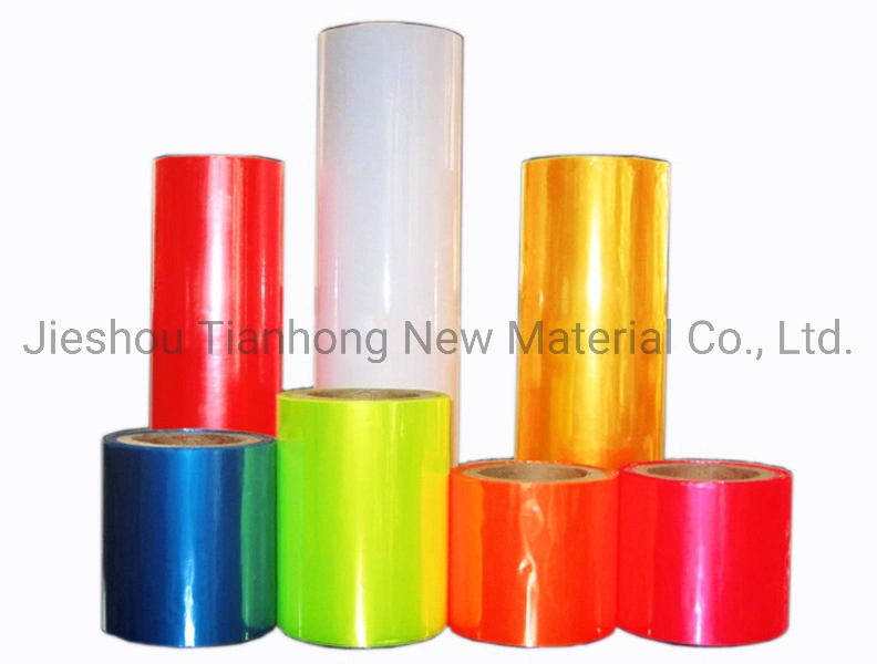 Dulces de torsión de PVC Película con diferentes colores Candy Wrapper envases Film de PVC