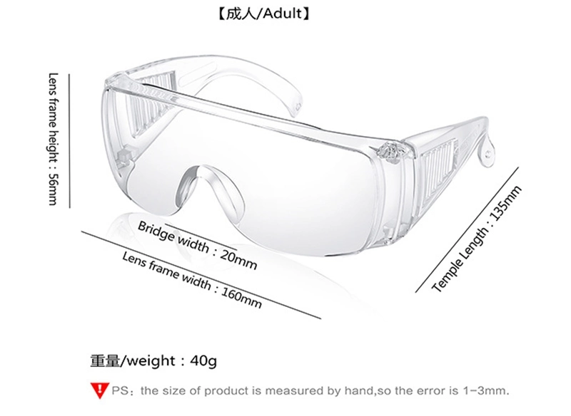 Round Welding Eye LED Light Protection IR Kids Fye Uvex Sefty Parachute PPE Safety Eyewear 810nm Laser Goggle Dustproof Plastic Goggles