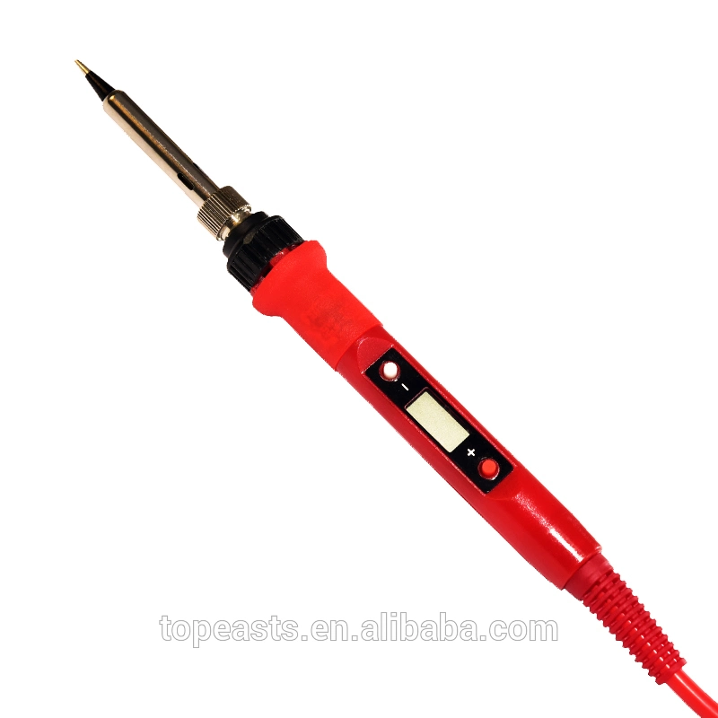 Красный цвет 80W ЖК-дисплей электрический Паяльник 110V/220V регулируемая температура Паяльники в режиме ожидания функции