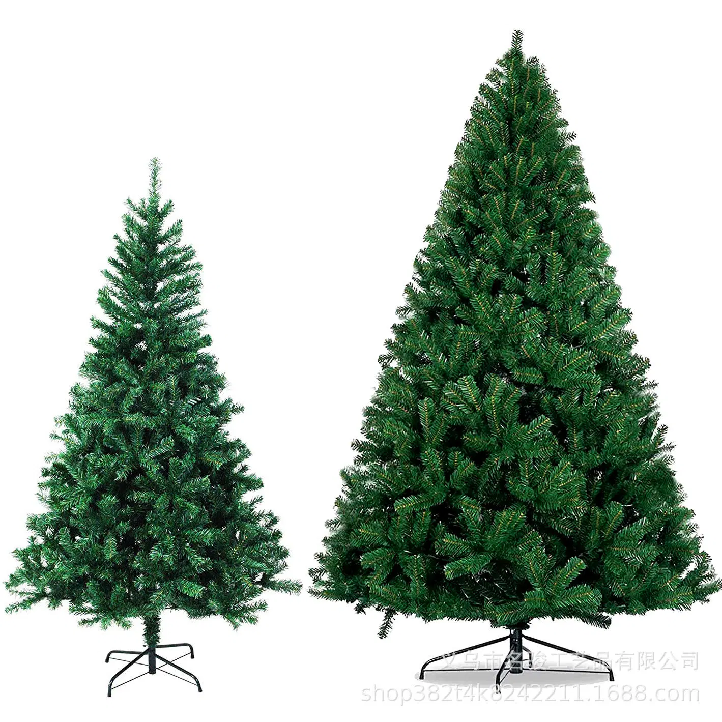 Plástico miniatura branco verde artificial decorações de Natal Tree