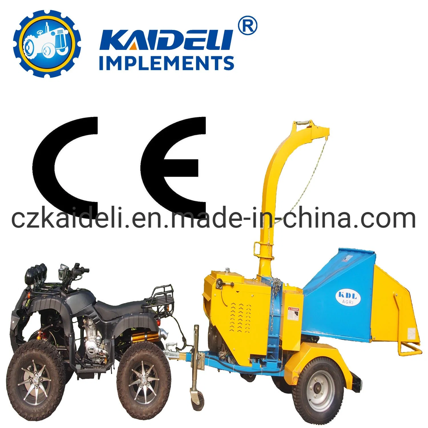 Wood Chipper with 22HP Electric Start Gasoline Engine (KDG5)