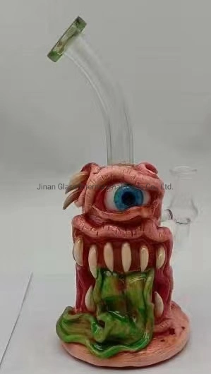 3D" Monster 9 mano Pintura Honeycomb PERC Smoking Pipe vidrio Tubería de agua Bubbler Hookah