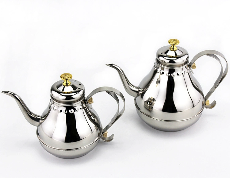 Stainless Steel Tea Coffee Oil Pot Coffee Maker for Barista Small Mouth Palace Kettle