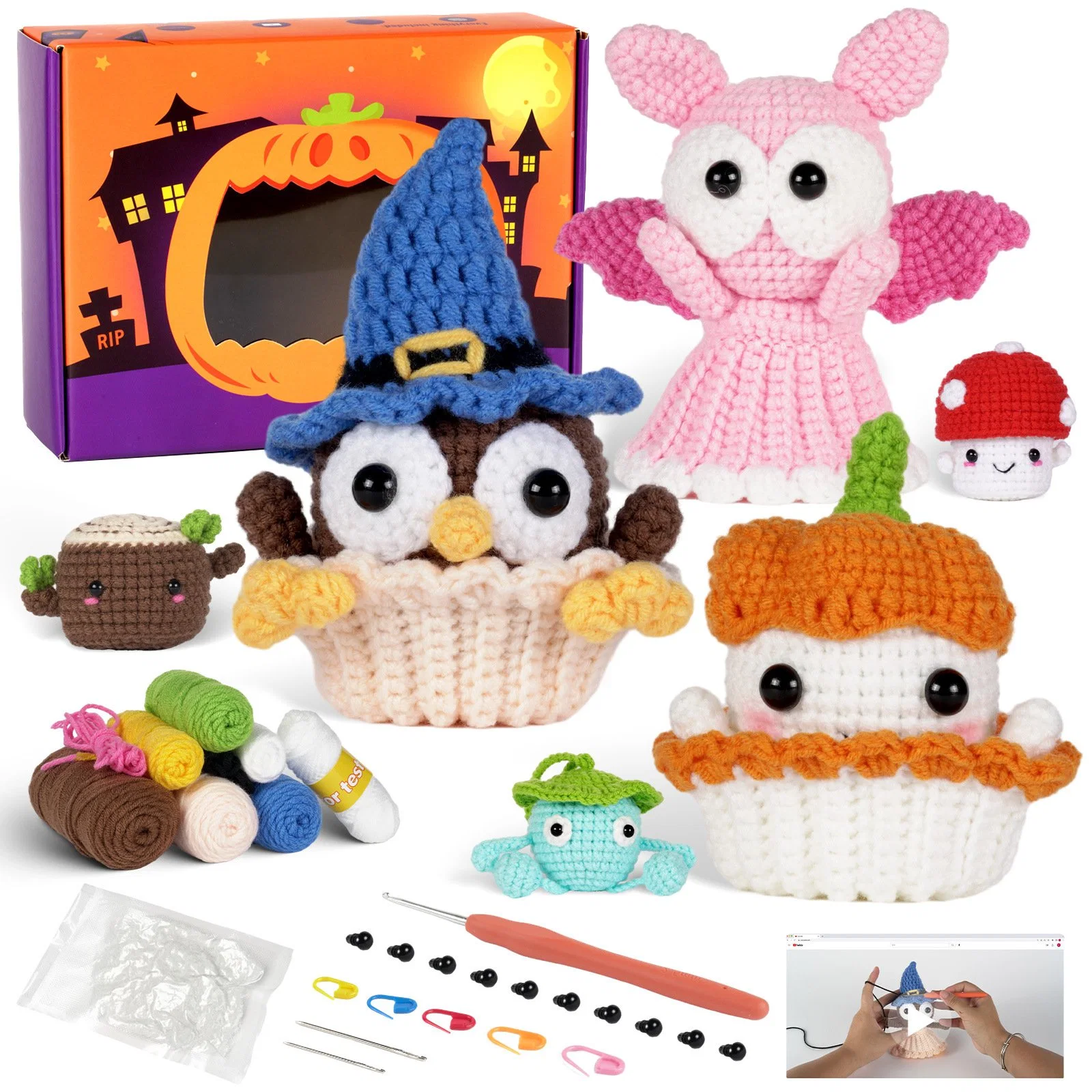 Holloween Crochet Kit DIY Knitting Kit for Beginner Promotional Gift