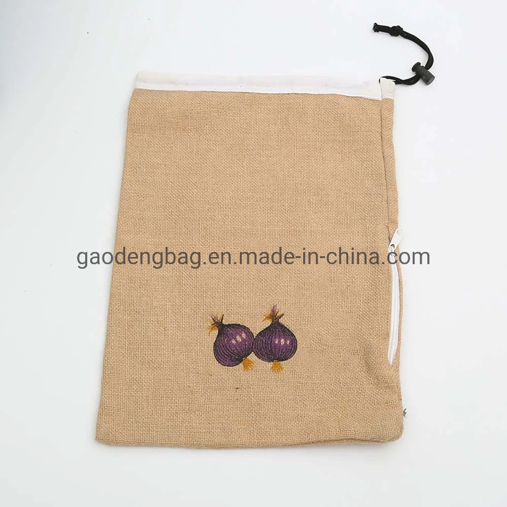 Natural PE Coating Lamination Burlap Jute Shopping Bag