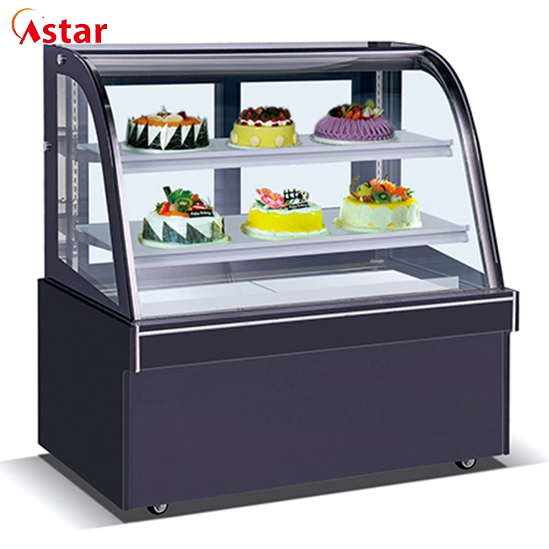 Double Layer Insulating Glass Door Cake Showcase/Refrigerator with Ce