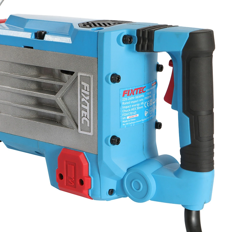 Fixtec 1500W Elektrische Hammer Abriss 30mm Hex Jack Hammer Power Mit Metallbox+Karton-Box