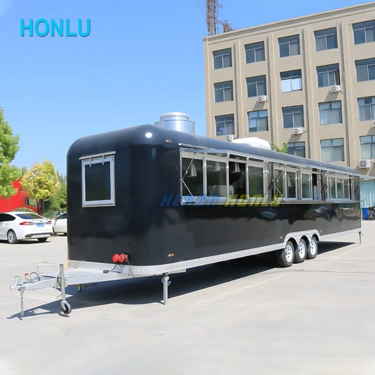 Honlu Concession Food Trailer Hot Sale Mobile Kiosk Food Truck with Full Kitchen Machine DOT CE Certification