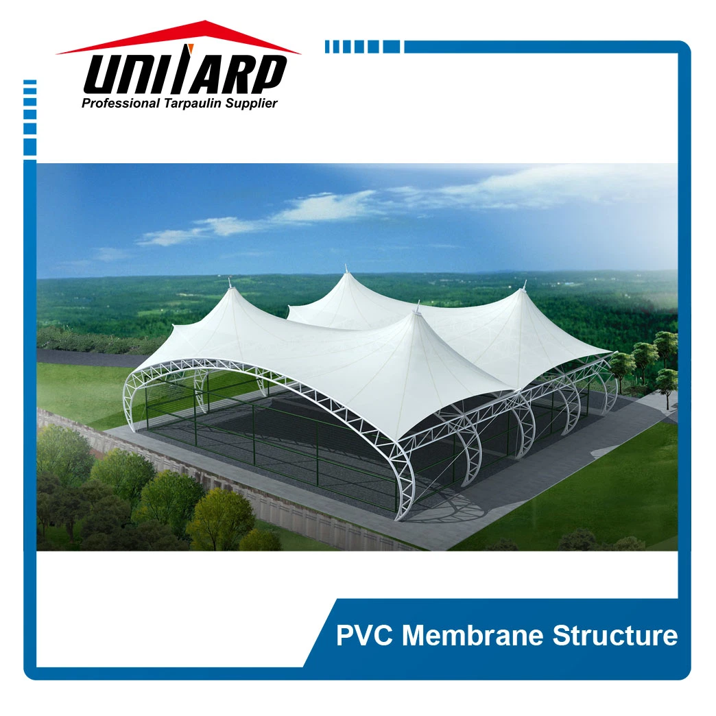 Self-Cleaning PVC Coated Canvas Standard Canopy Stadium Roof Membrane Structure Tensile