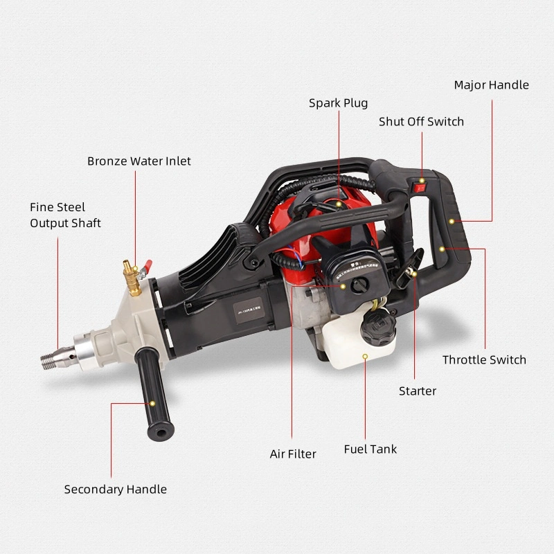 Máquina de perfuração de betão Hot Sale a gasolina Core Drill TM-CD363