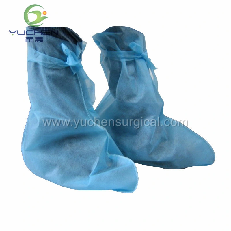 Comercio al por mayor médica personalizada Cubrebotas Nonwoven desechables Cubrezapatos con elástico