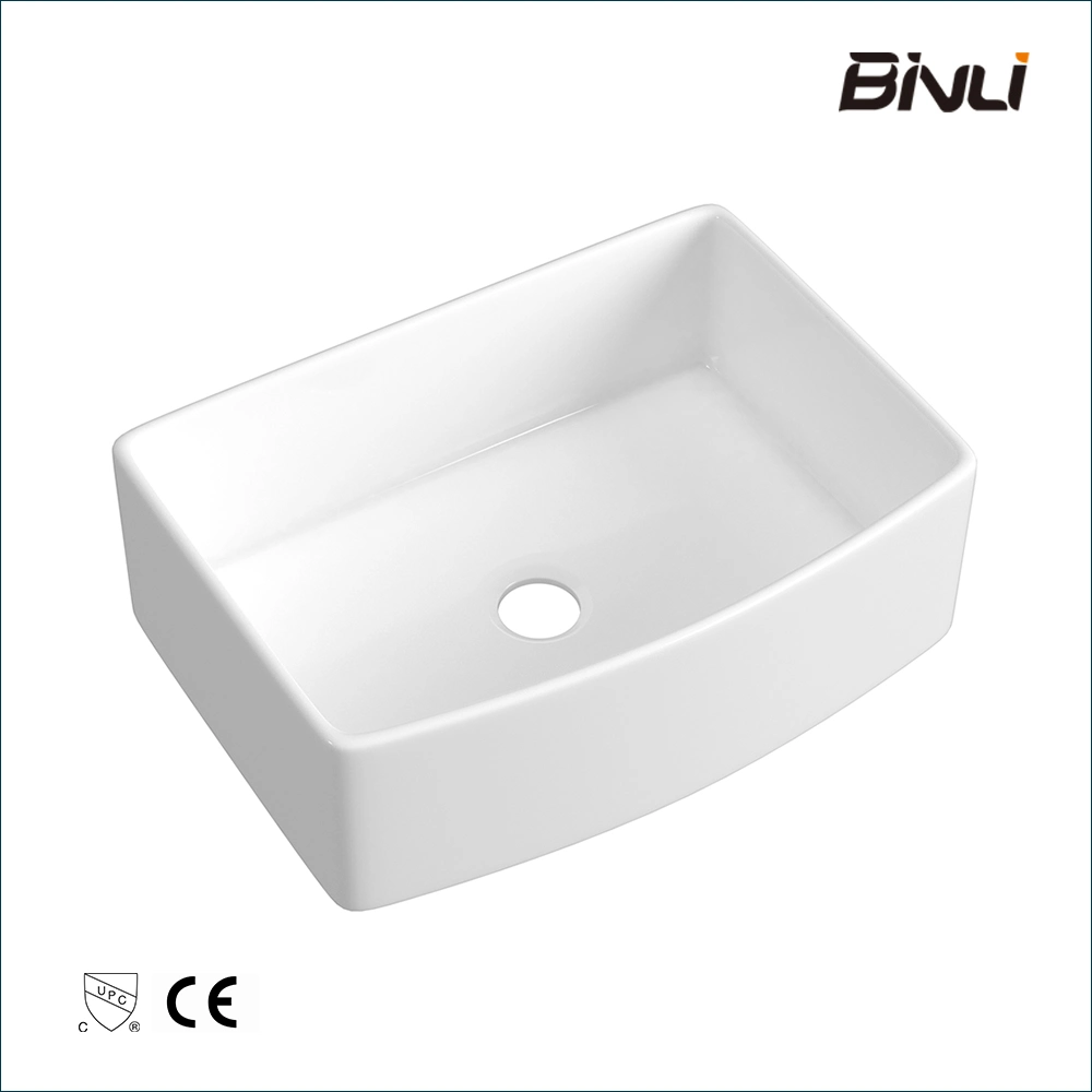 One-Time-Fired Glaze Hygienic Embedded Style Unique Design Model Item Classic Ceramic Sink