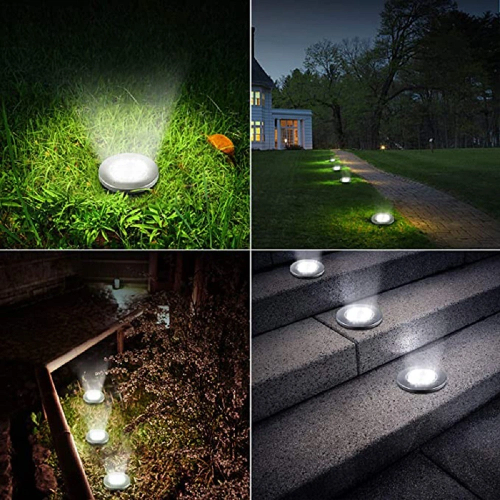 Changement de couleur des feux de disque solaire 8 LED feux Solaire de Jardin, imperméable, éclairage solaire pour la pelouse, Patio, yard, allée, la masse des feux en plein air solaire BL17914