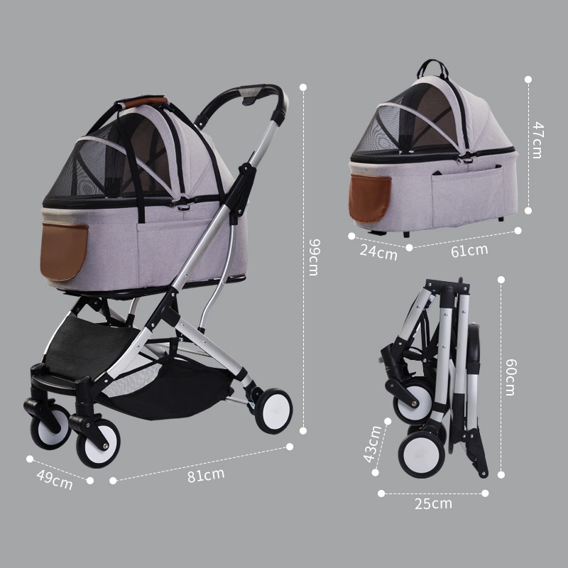 2023 New Design Factory Wholesale/Supplier Pet Stroller Small Animal