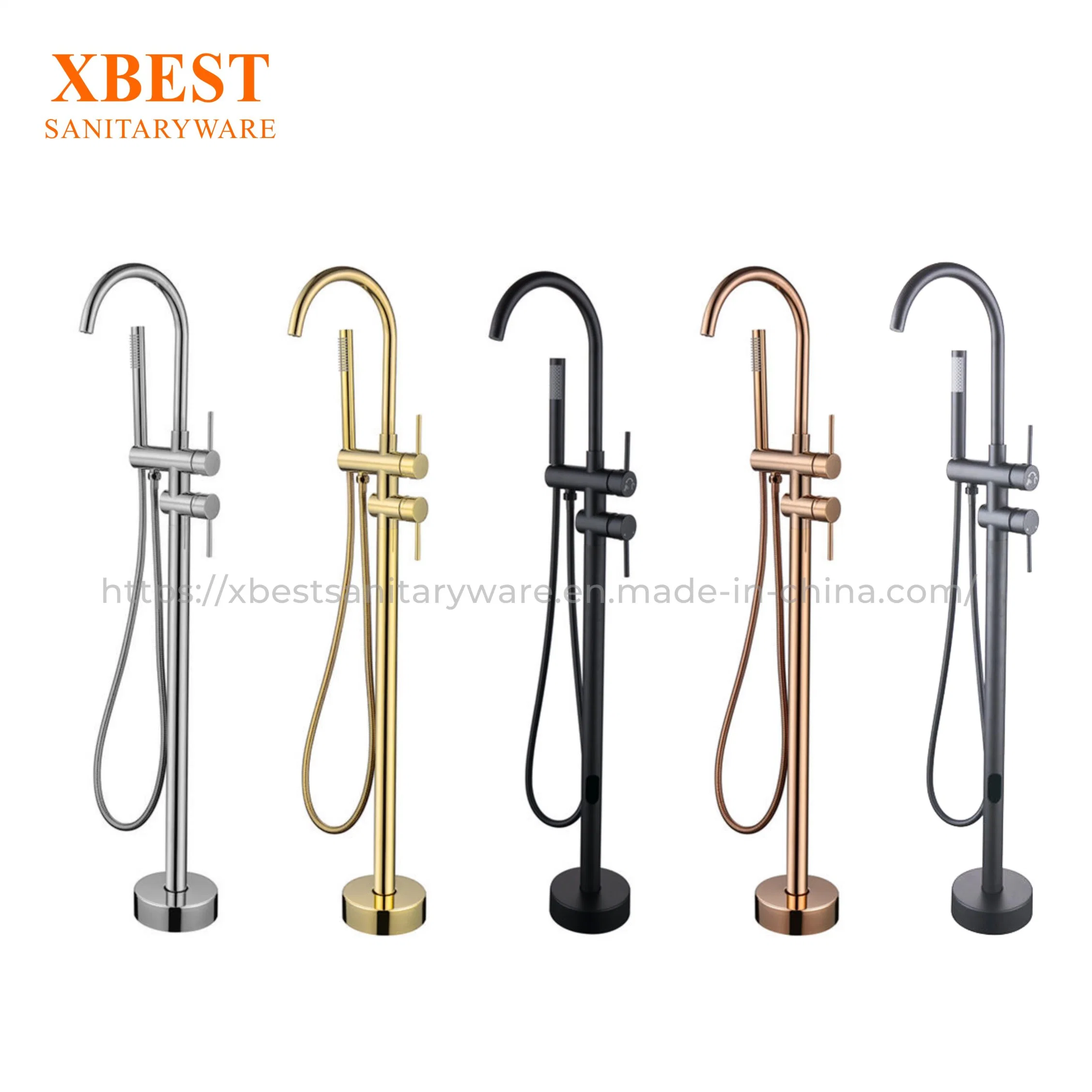 Factory Outlet Brass Landing Waterfall Bathtub with Bathtub Faucet Shower