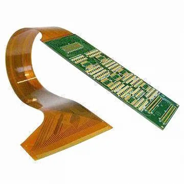 Flexible de doble cara PCB con máscara de soldadura amarilla