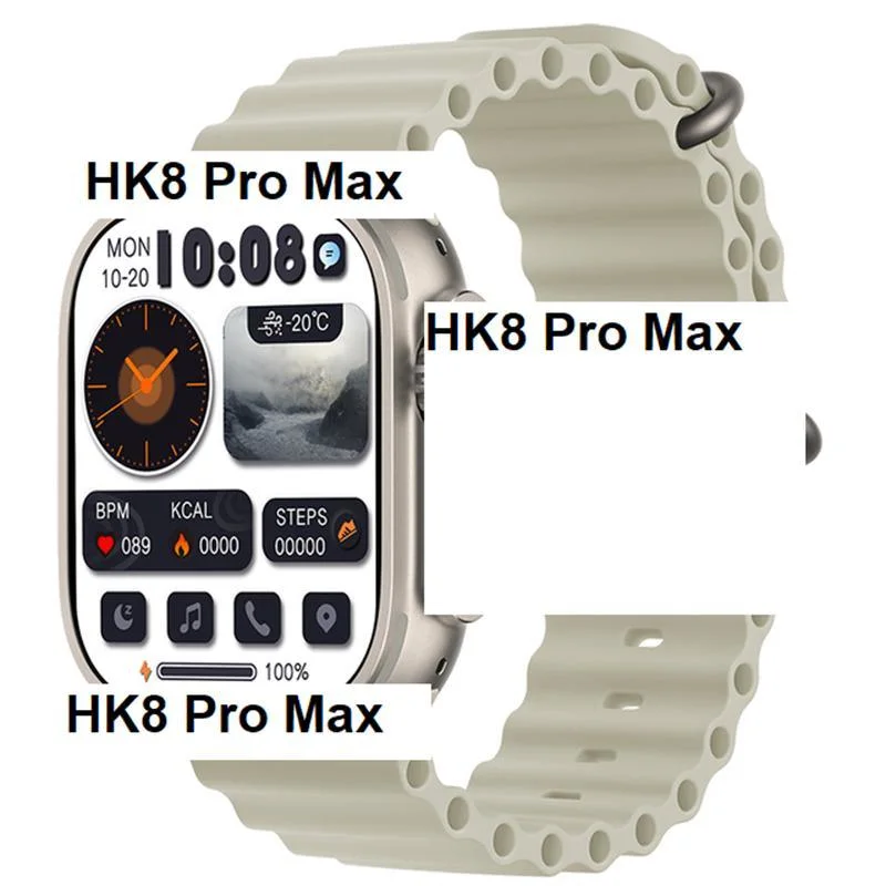 HK8 بالجملة Promax Smart Watch Super High quality/High cost performance  2.12 بوصة ساعة ذكية ذكية بشاشات كبيرة من SmartWatch للسفر لفترة طويلة