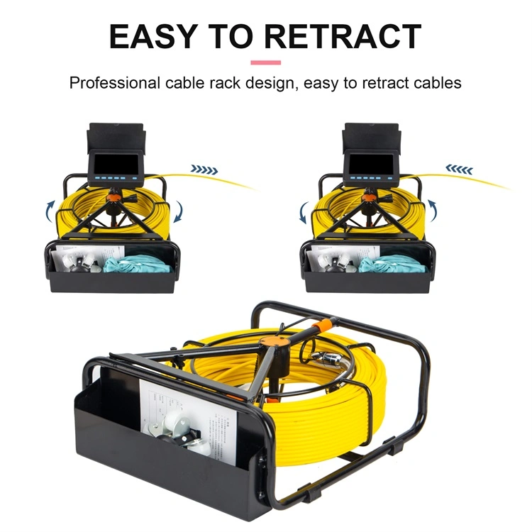 20m/30m/40m/50m Cable Longitud Opcional 5mm Cámara de Inspección de Tuberías de Drenaje de Cabeza de Cámara de 17mm a Prueba de Agua Industrial 1080P