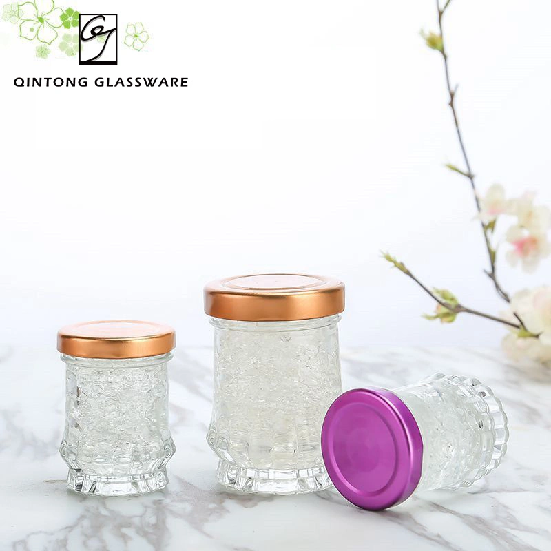 Wholesale/Supplier Lotus Shape 75ml 3oz Glass Honey Storage Jars Edible Bird's Nest Separate Bottle