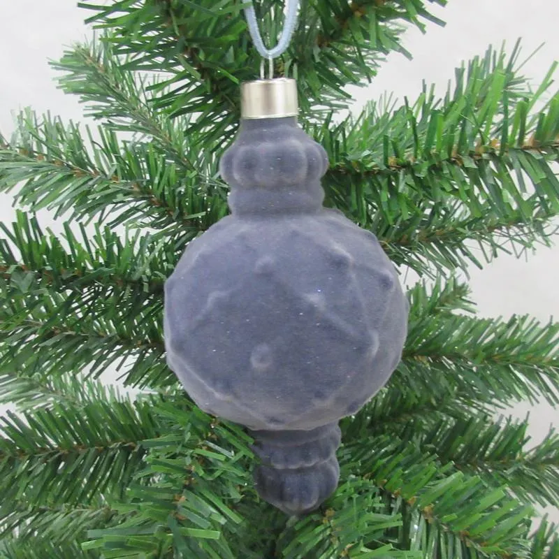 Adornos de cristal en forma de cono de pino de Navidad con decoración navideña encerada