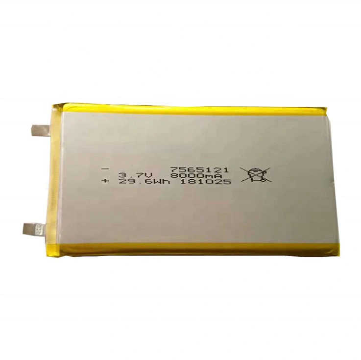 7565121 haute capacité 3,7 V au lithium-polymère 8000mAh Batterie pour hélicoptère RC