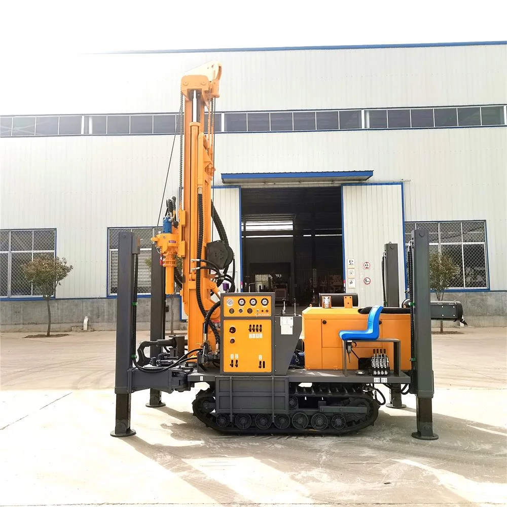 Small Portable Mini Water Borehole Crawler DTH Deep Geothermal Well Drill Boring Truck Ground Digging Rock Mining Construction Hydraulic Rotary Drilling Machine