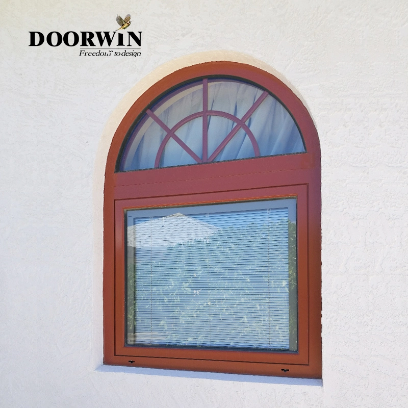 Casa residencial Doble bajo-E de vidrio resistente al polvo Doorwin NFRC certificado CE Ventanas Seguridad aluminio aluminio Metal carcasa de forma especial ventana personalizada