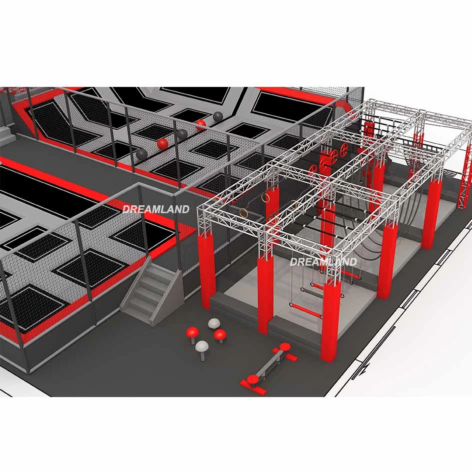 Neuer großer Indoor Trampolin Park mit Kinder Sportausrüstung Spielplatz Vergnügungspark