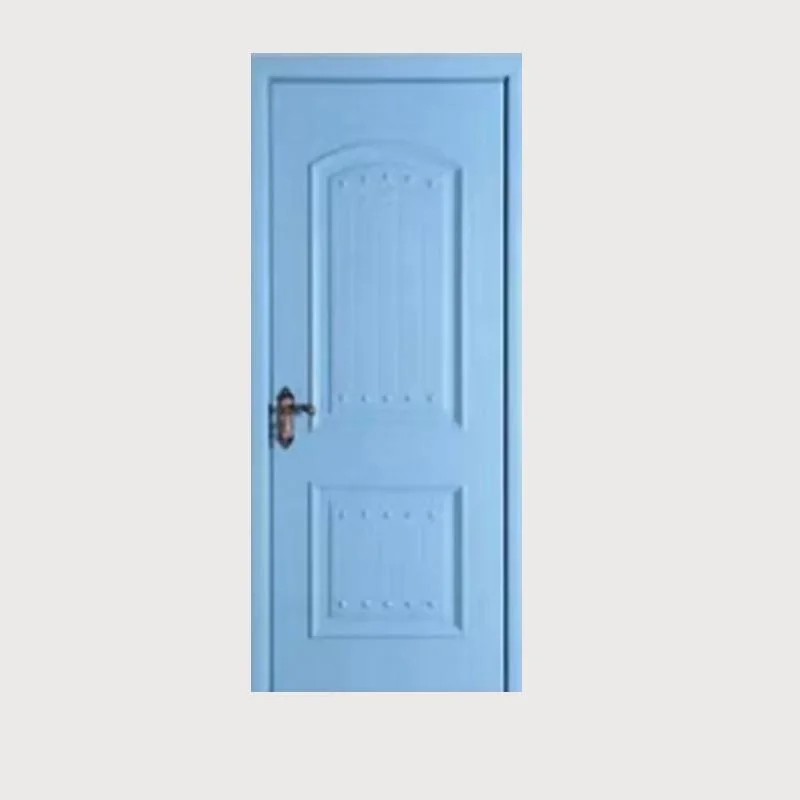 Modern Popular Wooden Doors, Blue Panel, Painted Doors, PVC Wooden Doors034