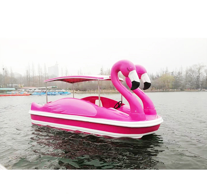 5% de réduction sur le bateau électrique en fibre de verre Flamingo pour quatre personnes pour parc d'attractions pittoresque, parc d'attractions, parc aquatique