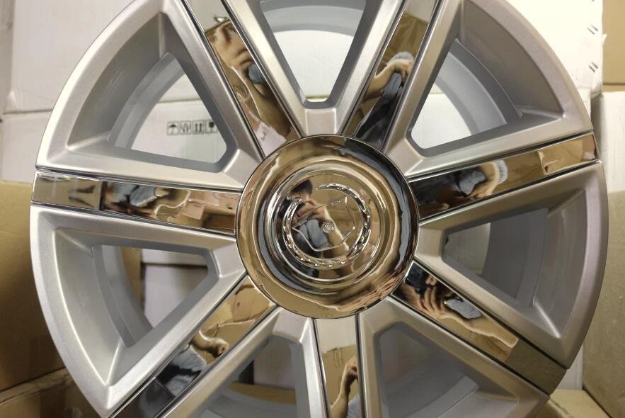 for Cadillac Escalade Passenger Car Low Pressure Process 22*9 Inch Alloy Wheel Rim Silver Color with Chrome Inserts