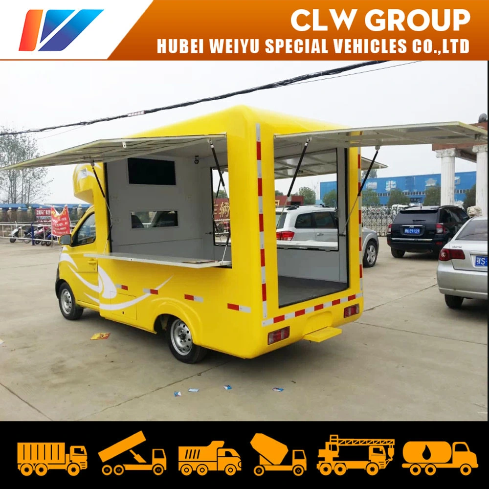 China heißer Verkauf Straße Mobile Lebensmittel-Verkaufswagen mit Catering Ausrüstung und LED-Werbung Bildschirme Snacks/Hotdog/Brot/Kuchen/Eis/Fast Food Shopping Truck