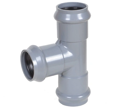 China Supplier Free Sample Custom Plastic Types PVC Pipe Fitting Rubber Ring Joint Tee for Water Supply