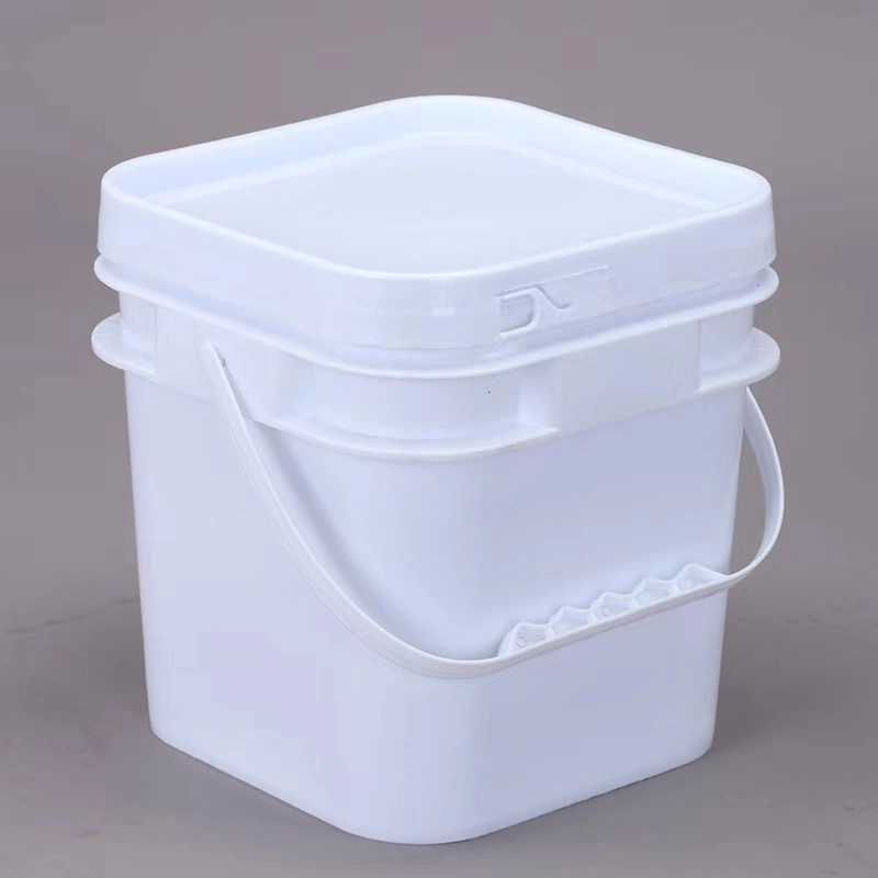 Seau en plastique 25L 20L 5L 10L 15L HDPE, forme carrée Corps de conditionnement