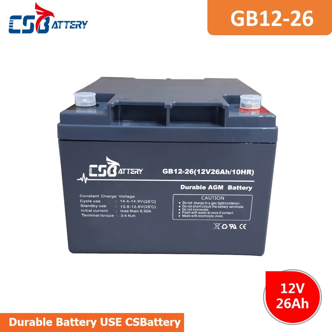 Csbattery VRLA Lead Acid AGM Battery Rechargeable Battery 12V9ah for UPS/EPS/Back-up/Boo