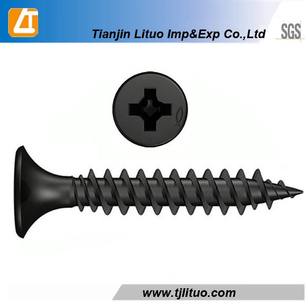 C1022Un eslabón tornillo negro tornillos Drywall