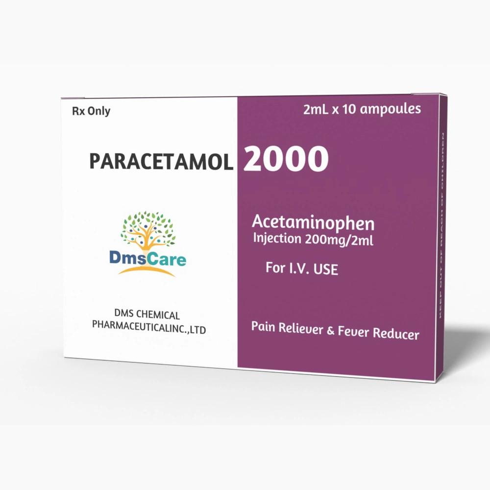 Acetaminophen/Paracetamol Injection 2ml: 200mg West Drugs