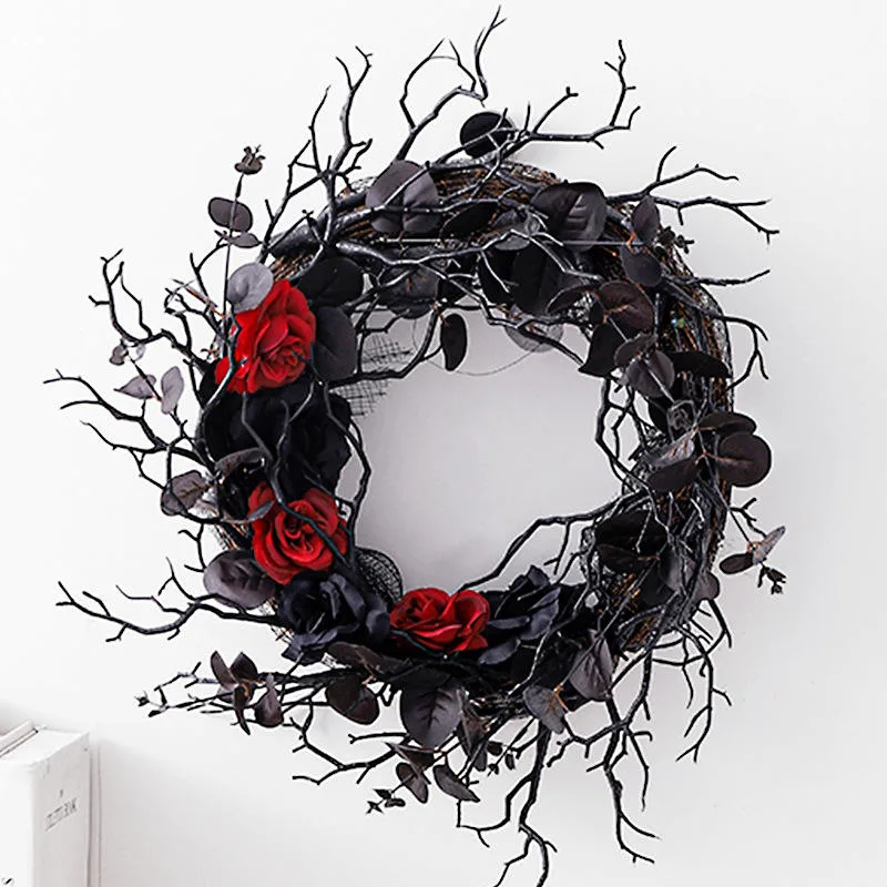 Halloween Props Scary Atmosphere Party Decoration Wreath Door Hanging Wreath