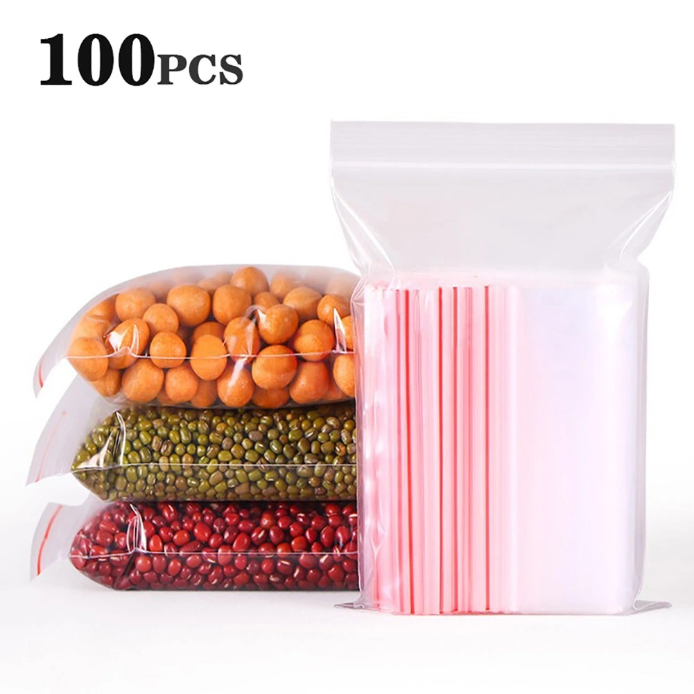 5 X 7 Cm (1.97 X 2.75") Transparent LDPE Garment Document Food Storage Self Sealing Zipper Plastic Zip Lock Sandwich Packaging Bag