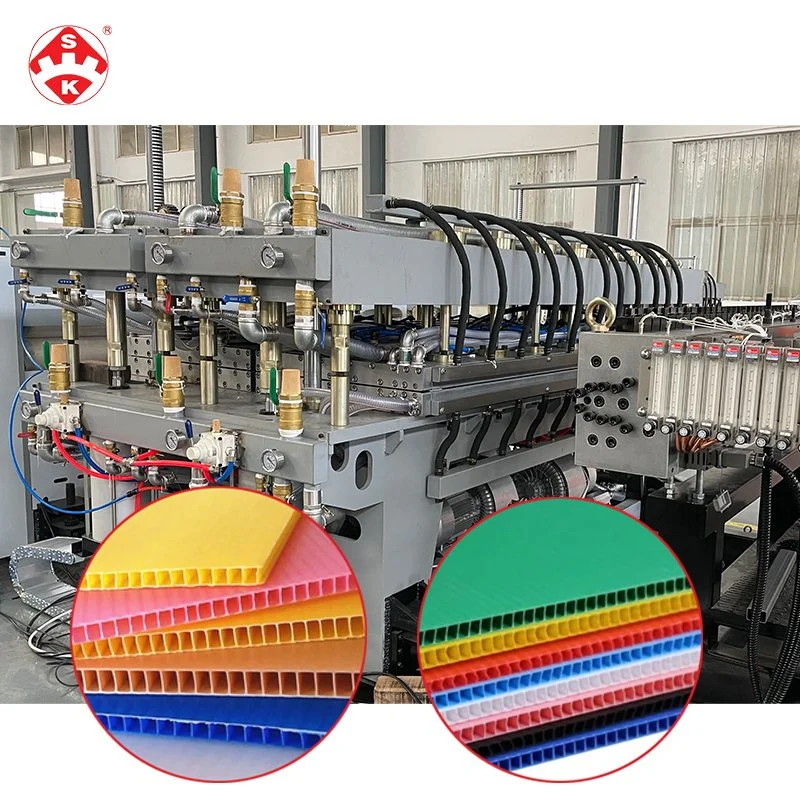 Mulity Layer Fluted Colorful PP Hollow Corrugated Making Extruder Machine