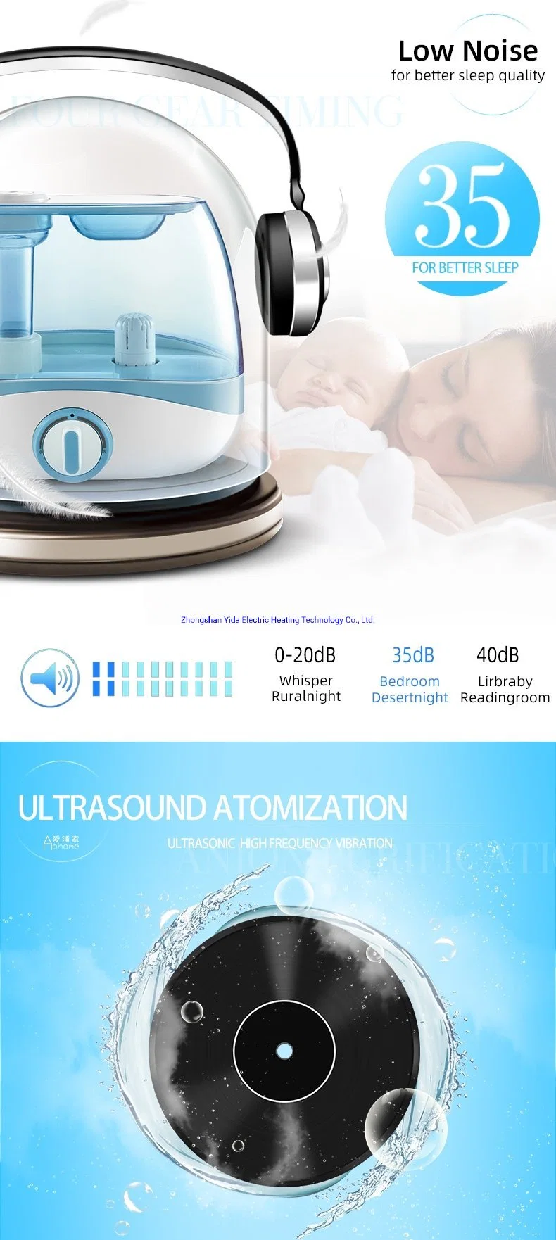 Best Selling 5L Mechanical Control Humidifier Ultrasonic Mist Humidifier Micro Mist Humidifier