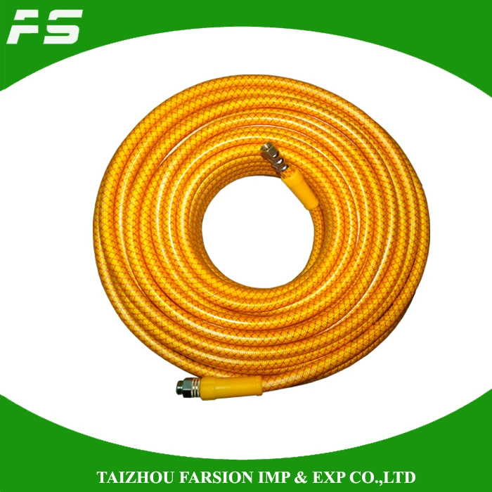 High Pressure Fiber Reinforced Paint Yellow Heavy Duty Knitted 200 Bar 3000 Psi Pressure PVC Air Spray Hose