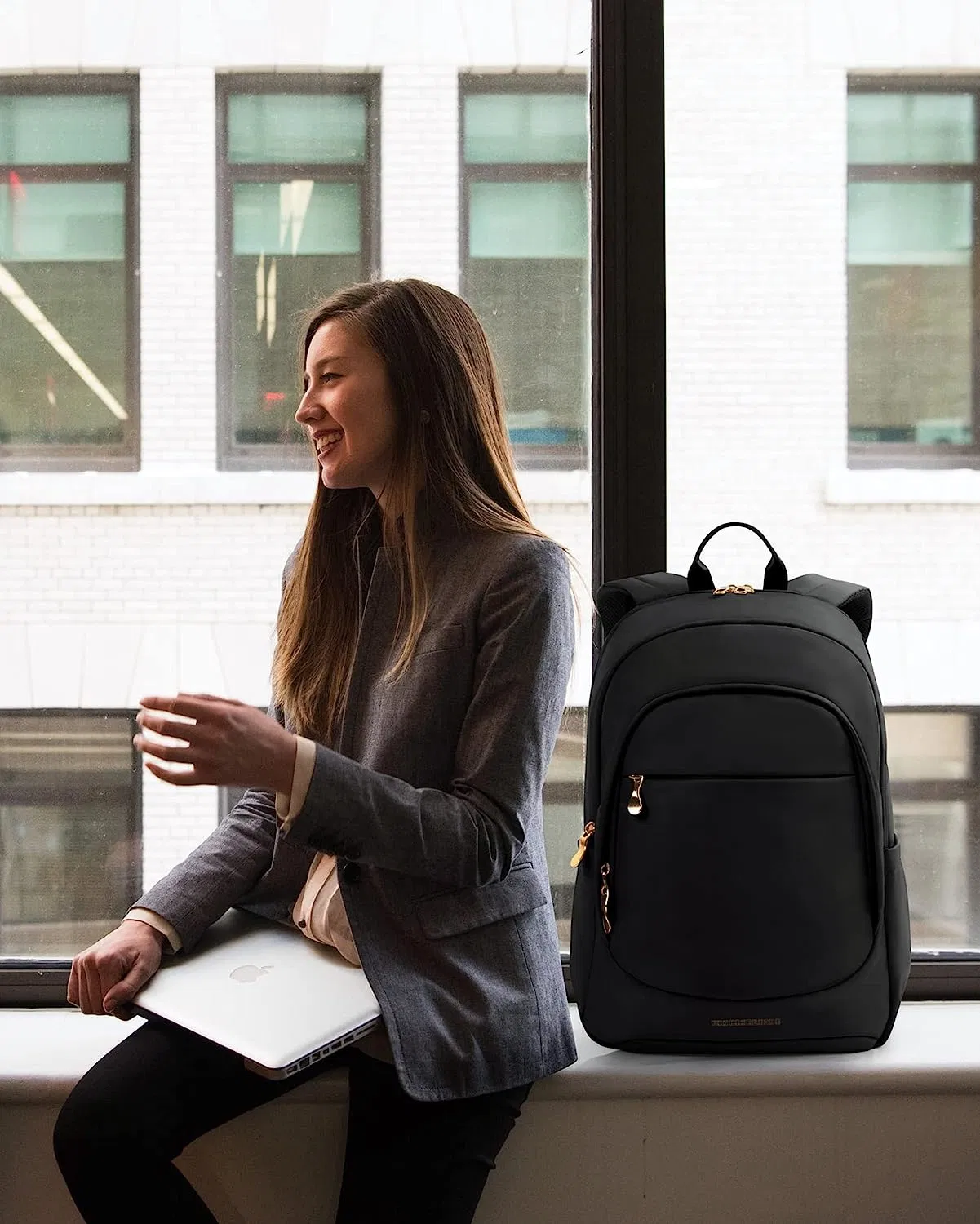 Mochila para computador portátil de viagem, mochila para computador portátil antirroubo de 15.6 polegadas