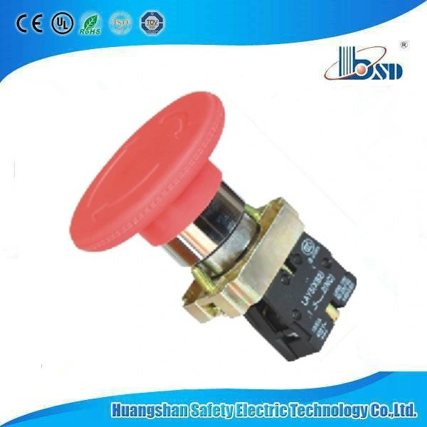 60mm Red Mushroom Head Turn to Release Emergency Stop Button for Equipment