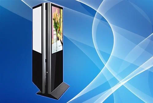 Cwd Double Sided 43 Inch Floor Standing Vertical TV Touch Screen Kiosk 4K LCD Screen